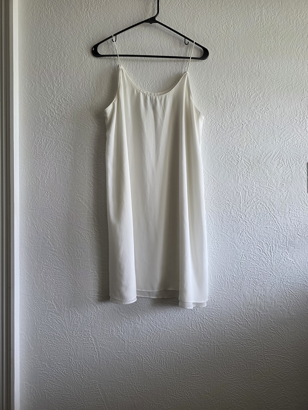 Alya Ivory Slip Chemise with Adjustable Spaghetti Straps
